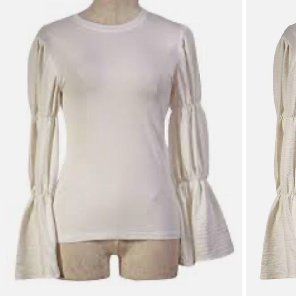 PATRIZIA LUCA BELL SLEEVE DETAIL TOP S - Picture 1 of 5